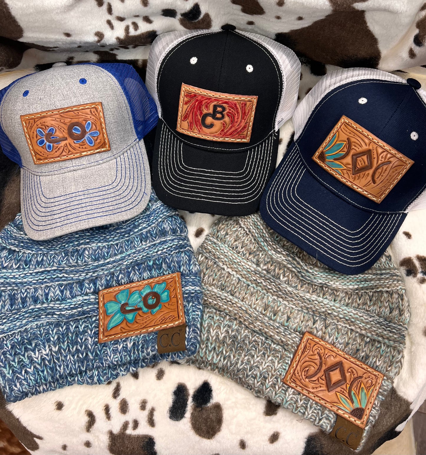 Custom Hat Patch-Hand Tooled