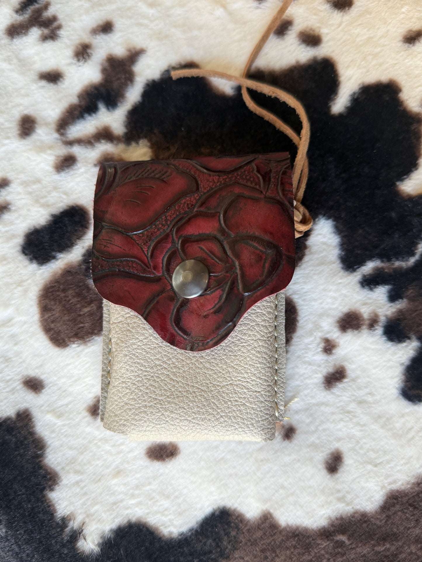 Leather Baby Powder Pouch