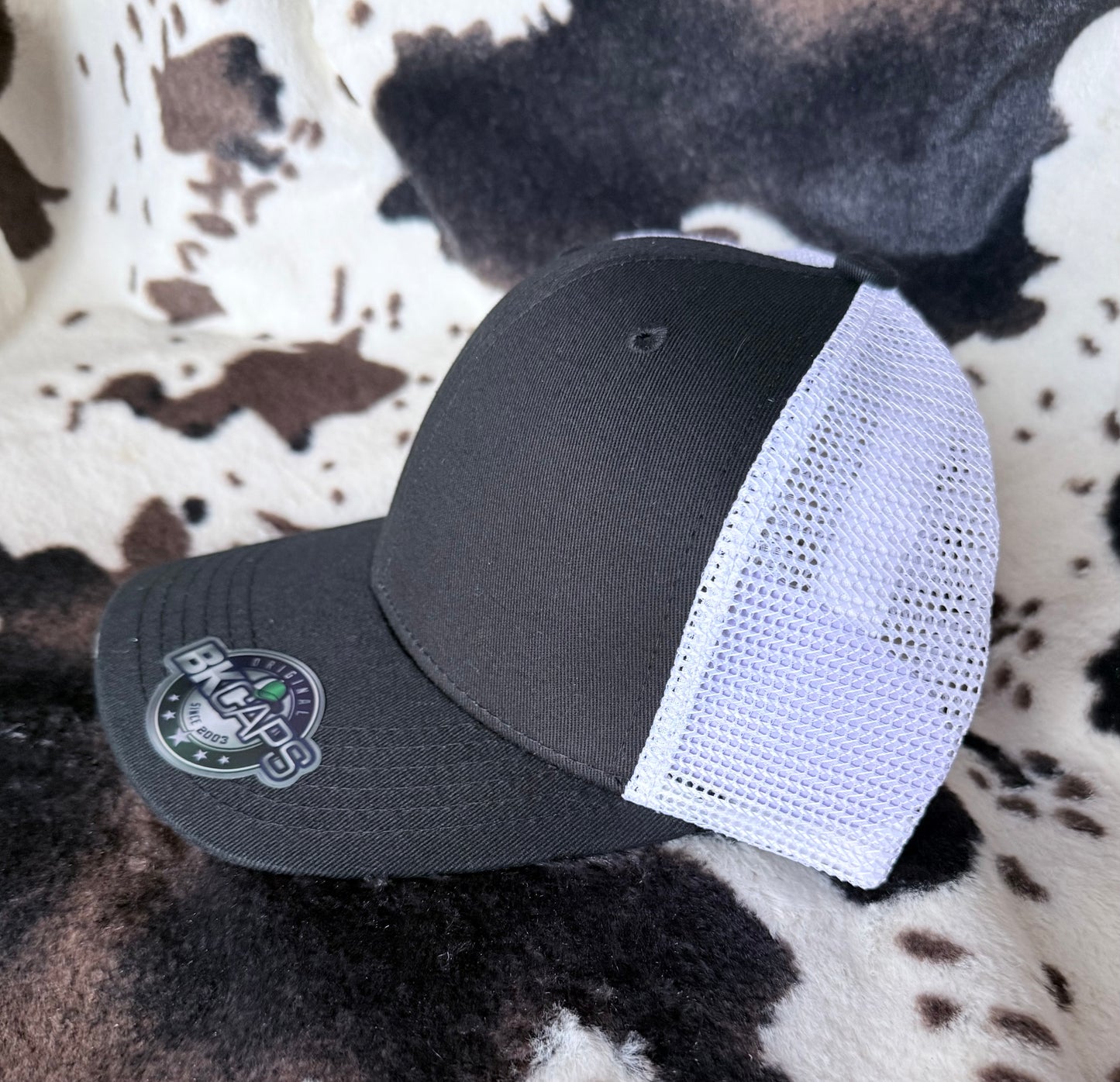 Baseball Cap-Black/White Mesh