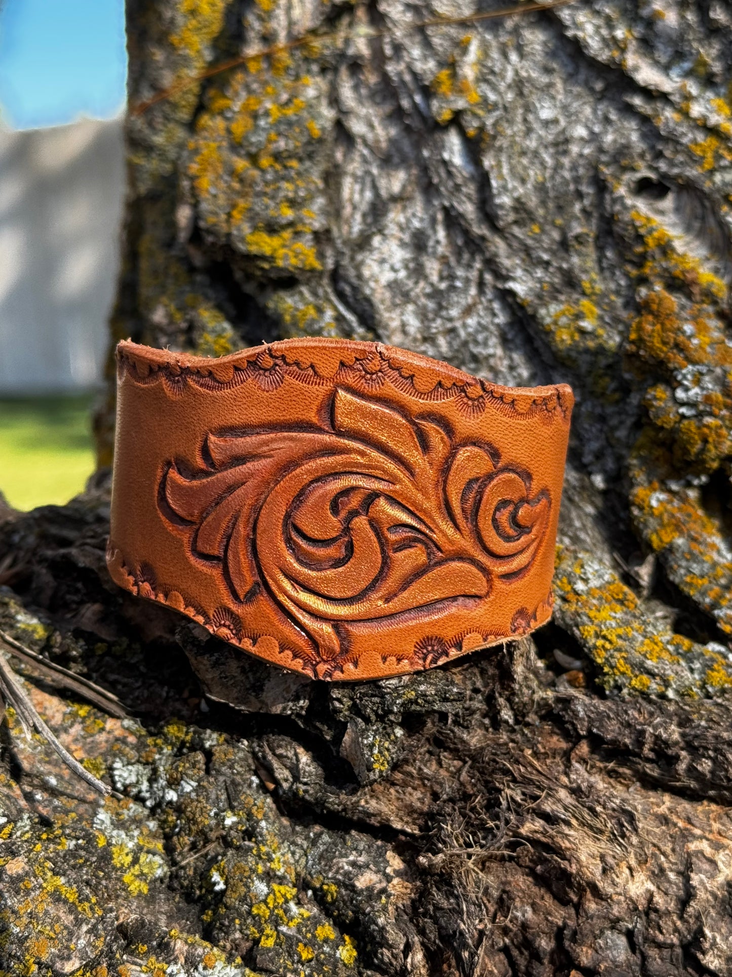 Hand Tooled Leather Bracelet