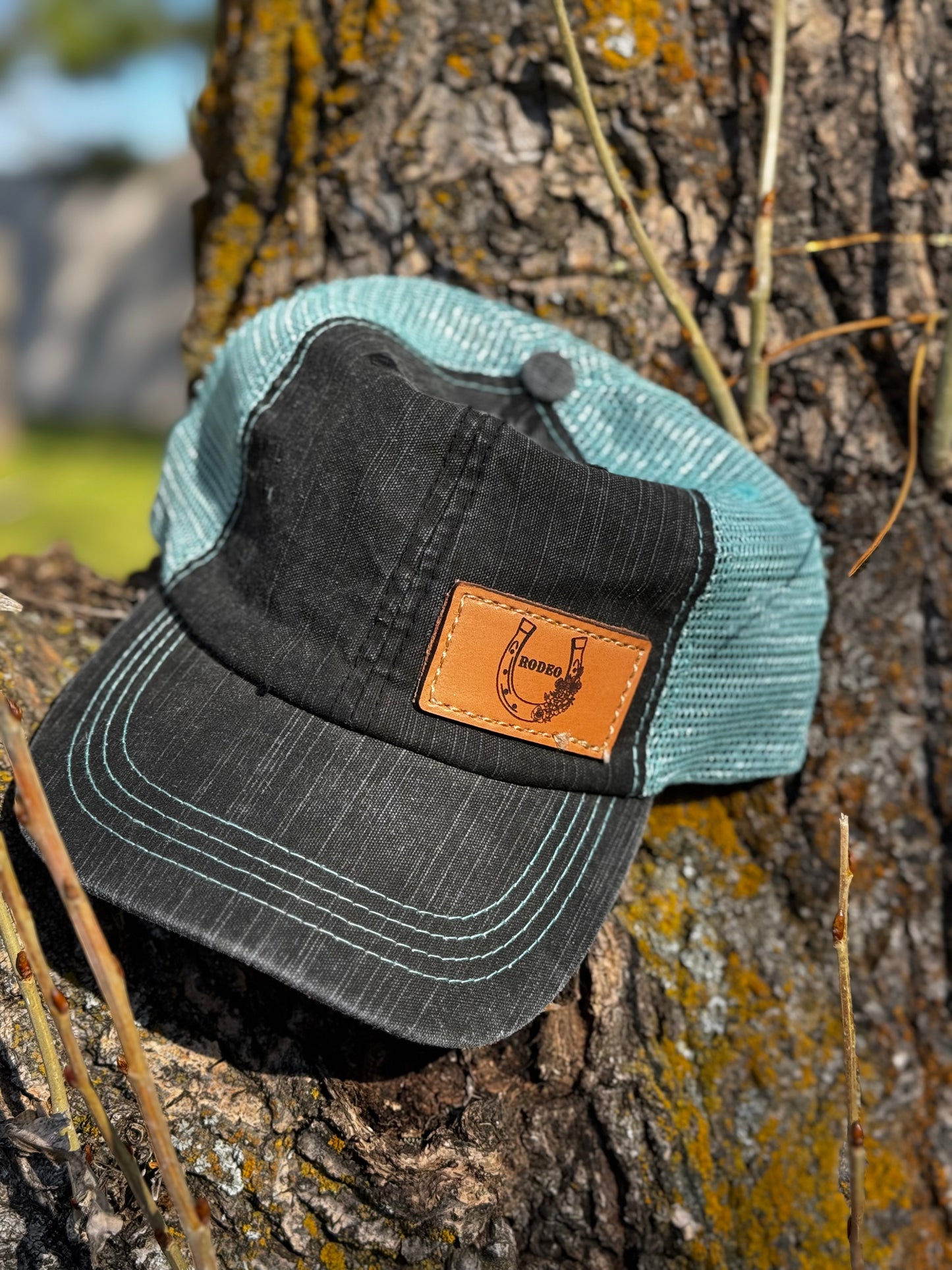 Baseball Cap Laser Leather Patch