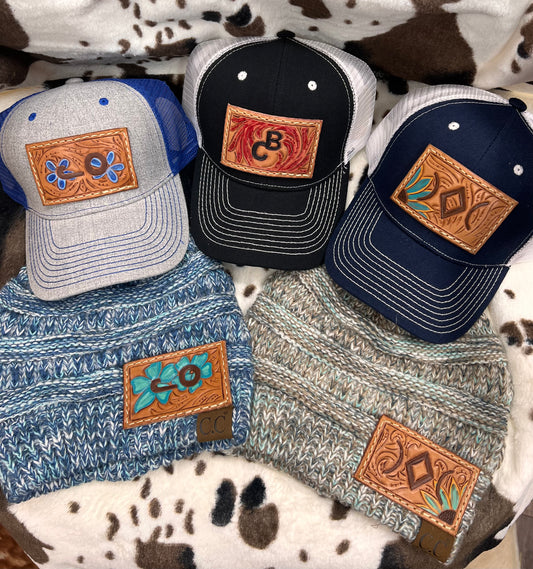 Custom Hat Patch-Hand Tooled