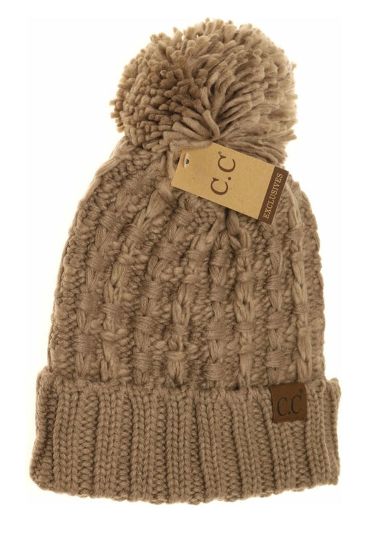 CC Beanie Slipstitch with Pom