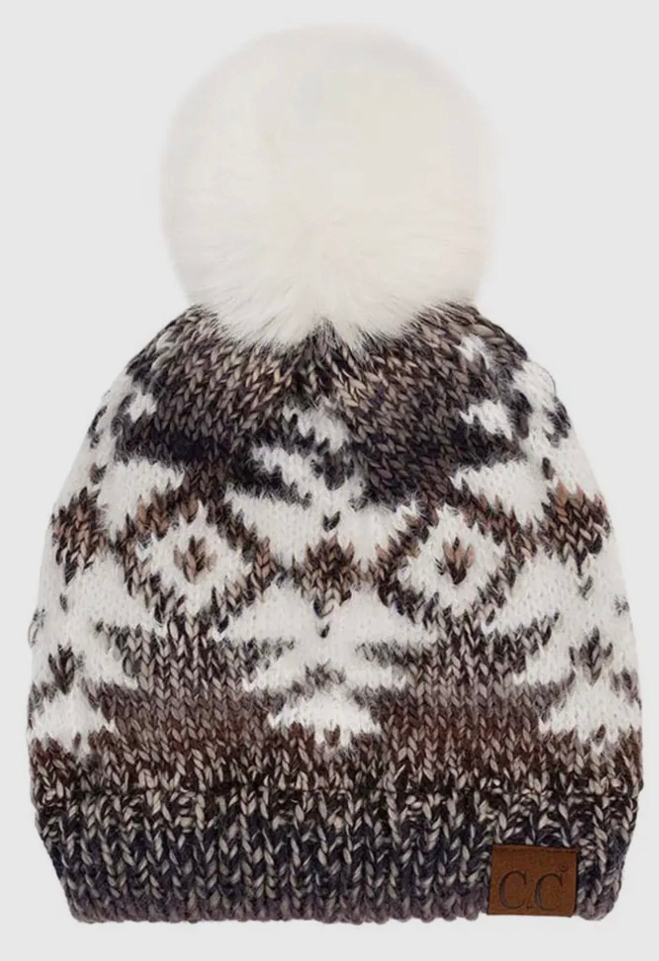 CC Beanie Multi Aztec Print w/Pom
