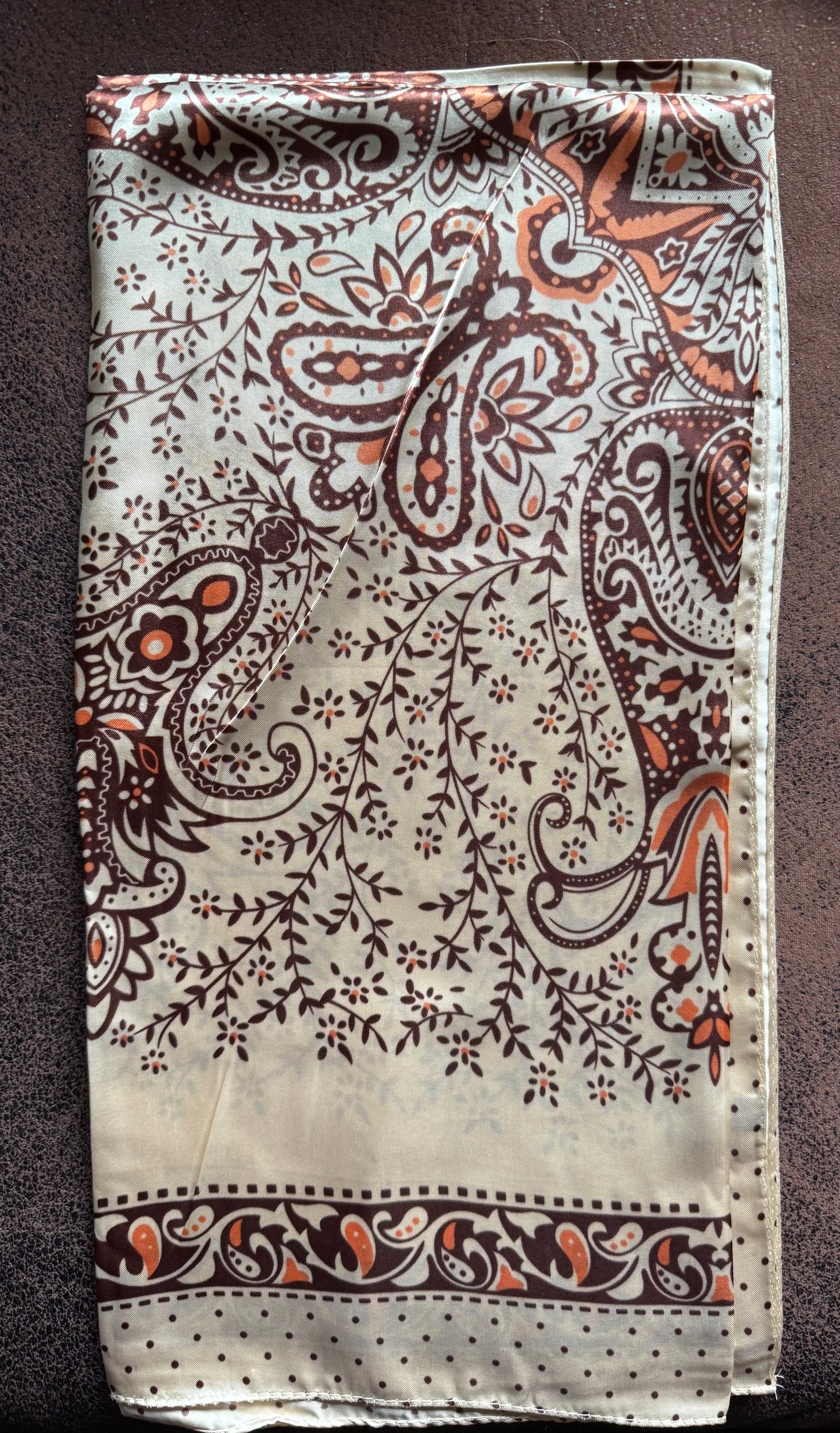 Wild Rag-Brown/Orange/Cream Paisley