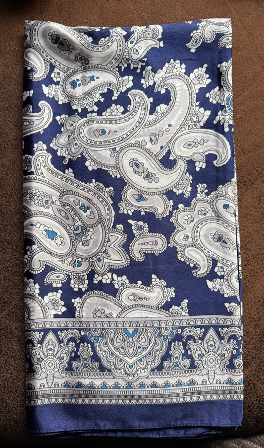 Wild Rag-Navy Paisley