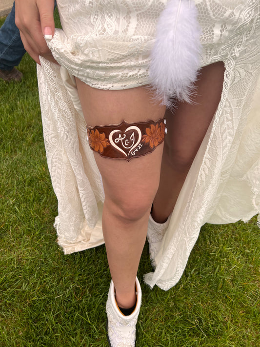 Leather Wedding Thigh Garter-Deposit