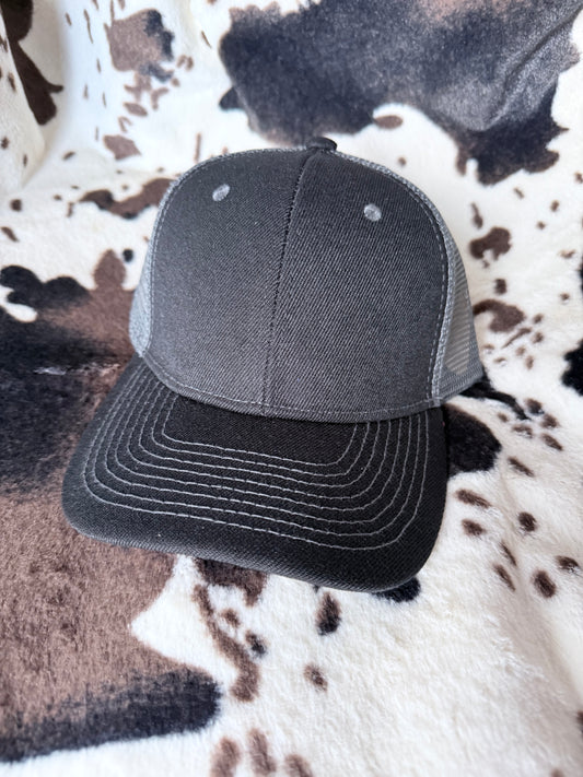 Baseball Cap-Black/Grey Mesh