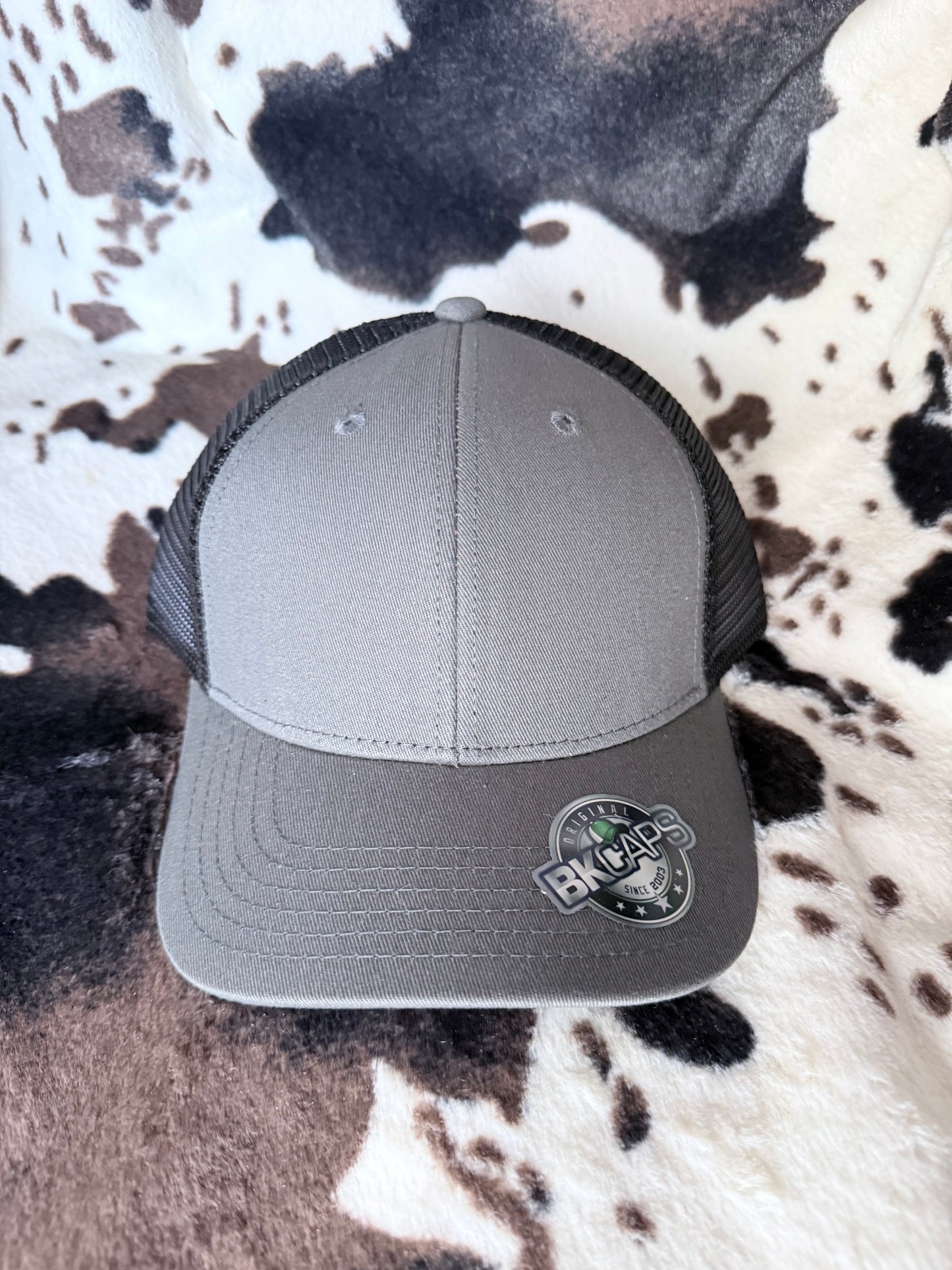 Baseball Cap-Drk Grey/Black Mesh