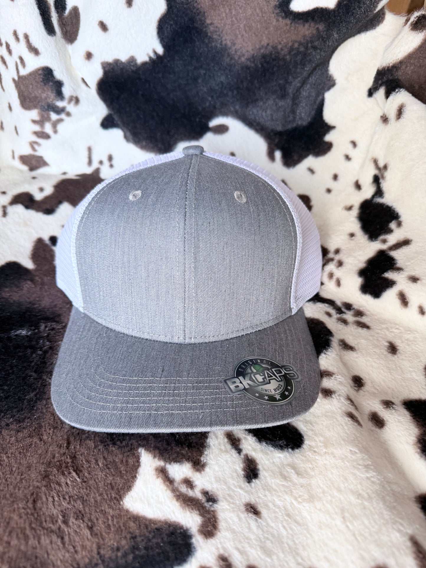 Baseball Cap-Heather Grey/White Mesh