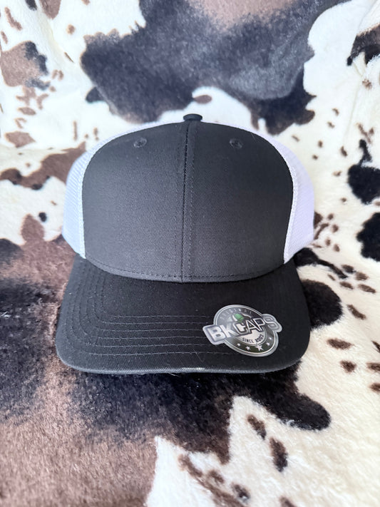 Baseball Cap-Black/White Mesh