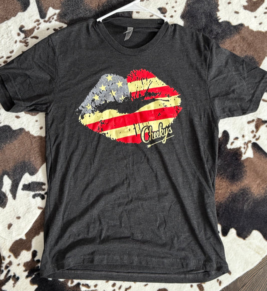 Cheeky's Brand American Lips T-Shirt (Med)