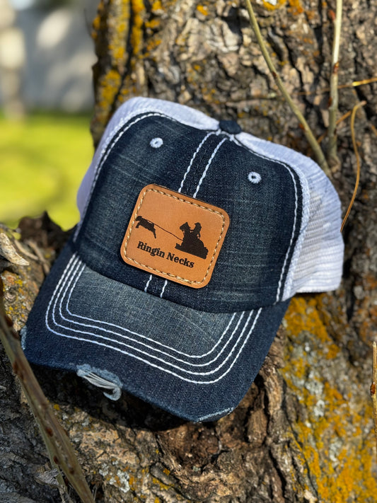 Baseball Cap Laser Leather Patch