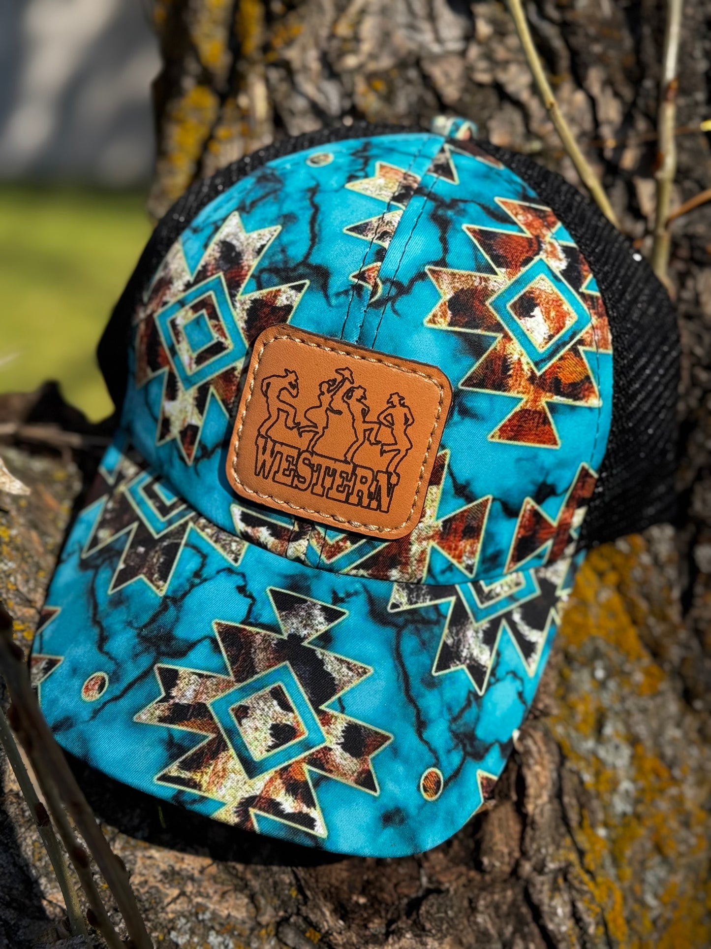 Baseball Cap Laser Leather Patch