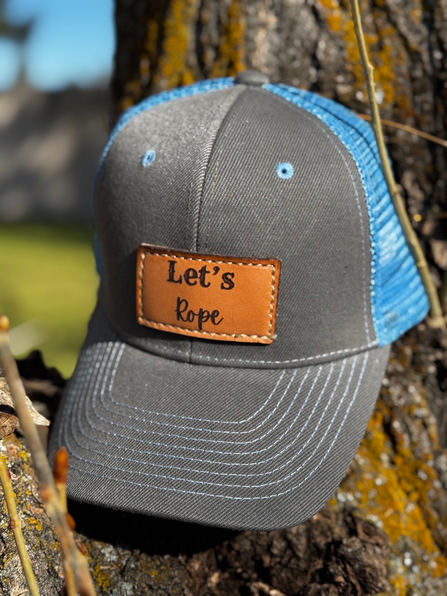 Baseball Cap Laser Leather Patch