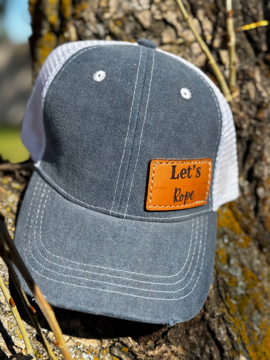 Baseball Cap Laser Leather Patch