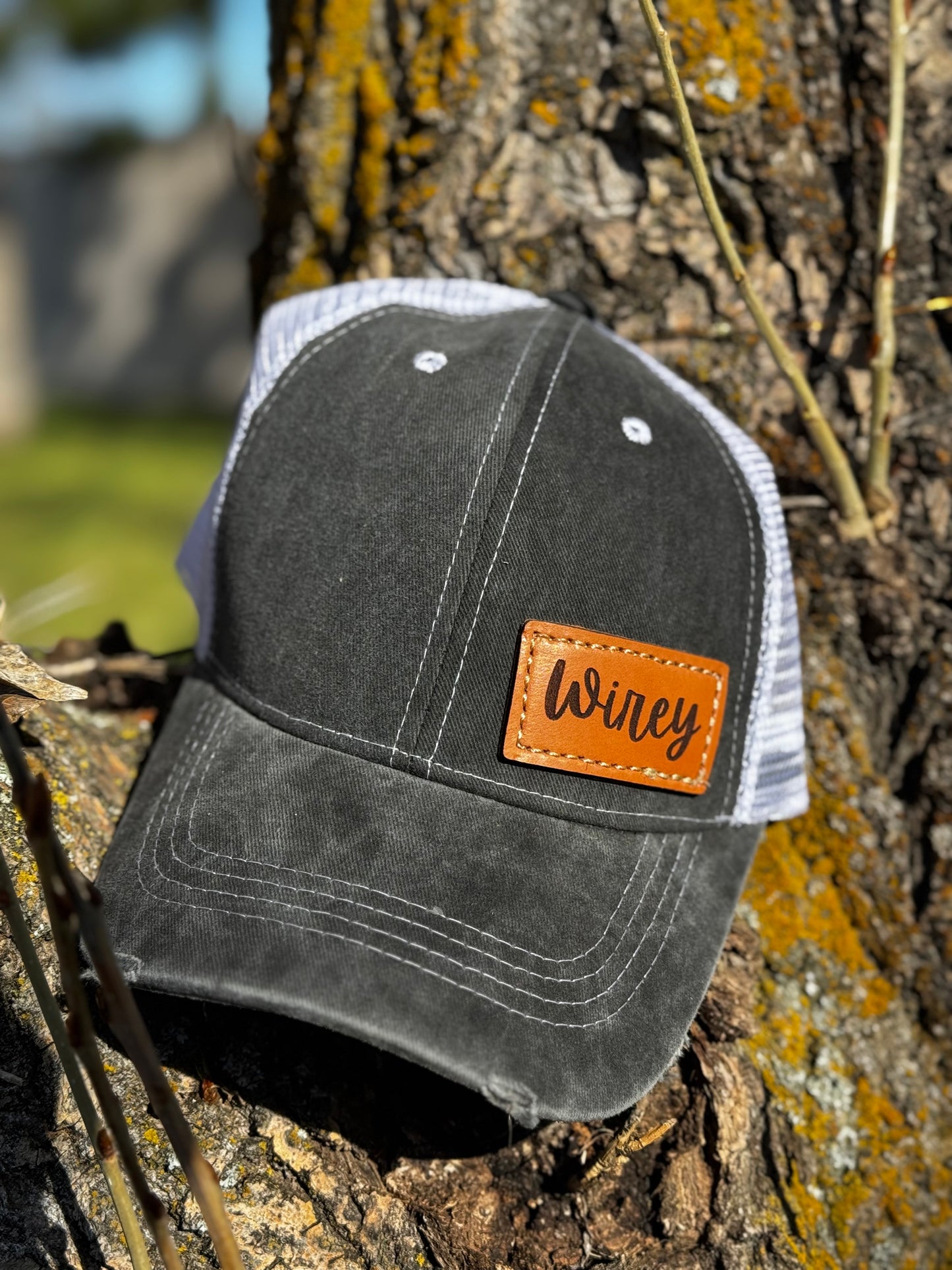Baseball Cap Laser Leather Patch
